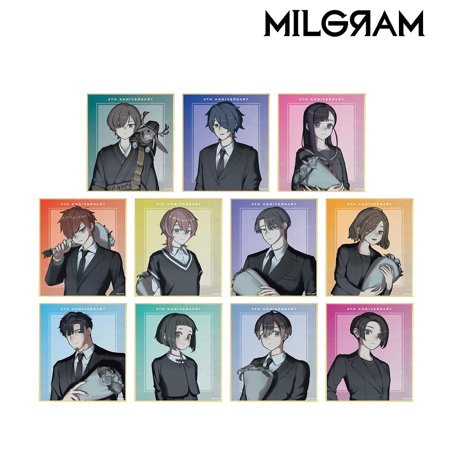 MILGRAM 4周年 缶バッジ アクリルカード ミニ色紙 フータ Amazon.co.jp: MILGRAM ミルグラム 描き下ろし 4th Anniversary ver